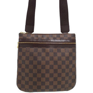 Louis Vuitton Damier Ebene Brown Pochette Bosphore Shoulder Bag